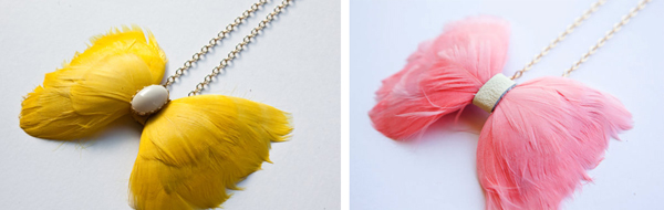 Our House feather bow ties > Indie Wed blog